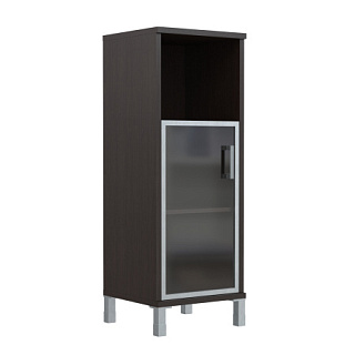 Born B 421.4(L/R) Шкаф колонка средняя с малой стеклянной дверью в AL рамке 475х450х1286 Венге Магия