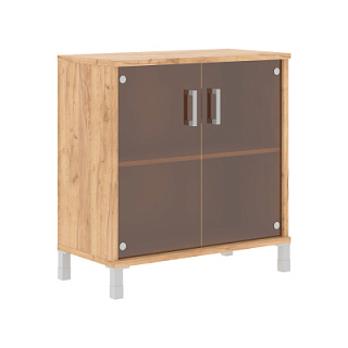 Born B 410.5 Шкаф низкий со стеклянными дверьми 900х450х920 Дуб Бофорд