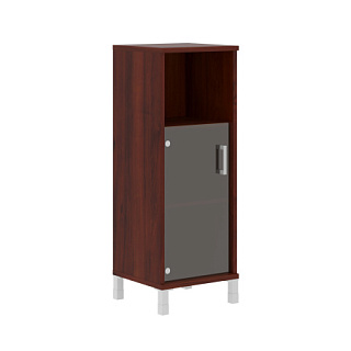 Born B 421.5(L/R) Шкаф колонка средняя с малой стеклянной дверью 475х450х1286 Бургунди