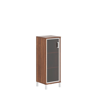 Born B 421.7(L/R) Шкаф колонка средняя со стеклянной дверью в AL рамке 475х450х1286 Орех Даллас