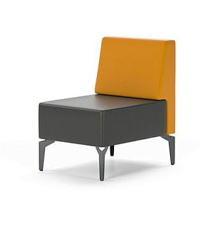 CHAIRMAN ЛАЙТ Одноместный модуль 530х720х800 Экокожа EUROLINE, рогожка TWIST