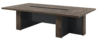 Торстон T-104 Стол переговоров 3000*1600*750 Дуб Бунратти/Антрацит 