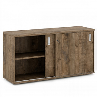 Vasanta V-78 Шкаф-купе низкий с замком и 4 полками 1432*440*750 Дуб Самдал