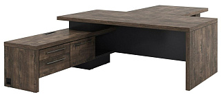 Торстон T-820 л Стол с опорной тумбой 2000*3150*750 Дуб Бунратти/Антрацит 