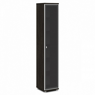 Vasanta V-506 Шкаф со стеклом в алюминиевом профиле 412*440*2195 Дуб Кентербери