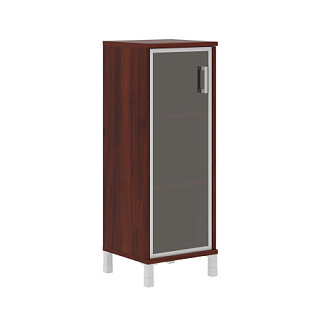 Born B 421.7(L/R) Шкаф колонка средняя со стеклянной дверью в AL рамке 475х450х1286 Бургунди