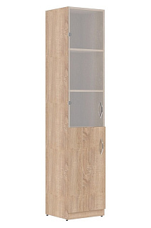 Simple SR-5U.2(L/R) Шкаф колонка комбинированая 386х375х1815 Дуб Сонома Светлый