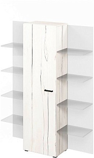 Lemo L-562 Шкаф для документов дополнительный 570х374х1916 Таксония айвори