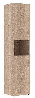 Simple SR-5U.4(L/R) Шкаф колонка с 2-мя глухими малыми дверьми 386х375х1815 Дуб Сонома Светлый