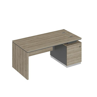 City СИ 109 ДС АР ДС Стол руководителя ДСП опора на опорной тумбе (180x90x75)