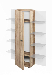 Lemo L-622 Шкаф для одежды дополнительный 570х374х1916 Дуб Каньон