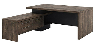 Торстон T-18 л Стол с опорной тумбой 1800*2000*750 Дуб Бунратти/Антрацит  