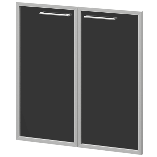 Кортез KZF-28RS Комплект низких фасадов стекло в ал.рамке 784х20х780 