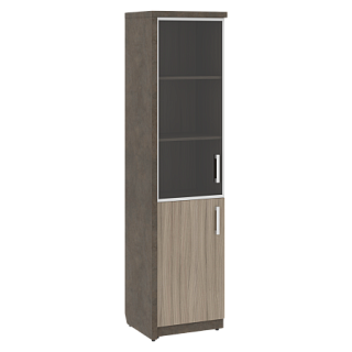 Wood&Stone СФ-534591 Шкаф комбинированный левый 537х454,5х2083 Дрифтвуд/Бетон Чикаго темный