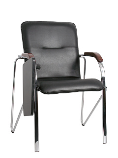 Стул Samba chrome T (пласт.столик)  кожзам V, VD цвет любой, накладки дерево цвет любой