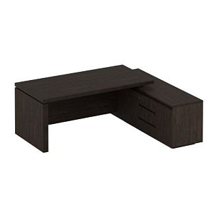 Mark МК 136 Стол руководителя на опорной тумбе (205x180x76)  Дуб валенсия