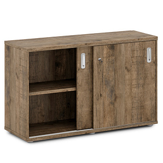 Vasanta V-68 Шкаф-купе низкий с замком и 4 полками 1200*440*750 Дуб Самдал