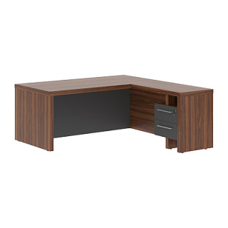 Zenn ZCT 1819H.А (L/R) Стол руководителя 1800х1900х750 Орех Даллас/Антрацит