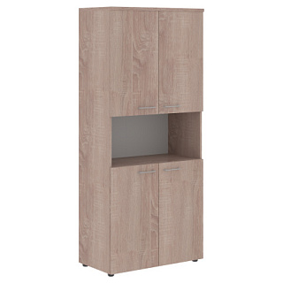 Xten XHC 85.4 Шкаф с 2-мя комплектами глухих малых дверей и топом 856х432х1955  Дуб Сонома