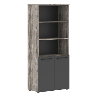 Моррис Тренд MHC 85.5 Шкаф с 1 комплектом глухих малых дверей  854х423х1956  Сосна Нордик/Антрацит