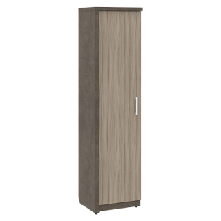 Wood&Stone СФ-534571 Гардероб узкий левый 537х454,5х2083 Дрифтвуд/Бетон Чикаго темный