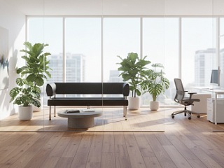 Диван офисный Фламенко 1,9 нераскладной Пегас черный