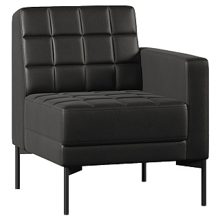 CHAIRMAN ЭЛИФ Секция с подлокотником одноместная левая 690х800х840 