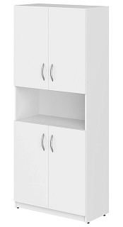 Simple SR-5W.4 Шкаф с 2-мя комплектами глухих малых дверей 770х375х1815 Белый