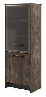 Торстон Т-31-12 л/пр Шкаф книжный со стеклом 788*520*2120 Дуб Бунратти/Антрацит 