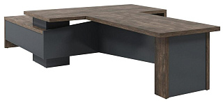 Торстон T-920 пр Стол с опорной тумбой 2000*3700*750 Дуб Бунратти/Антрацит 