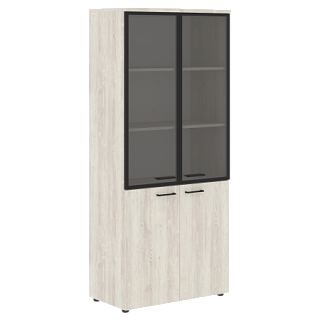 Xten XHC 85.7.1 Шкаф комбинированный с дверьми в AL рамке и топом 856х432х1955  Сосна Эдмонт