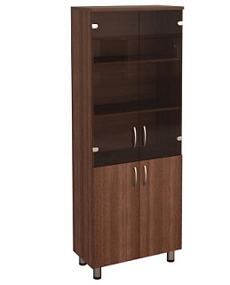 82.13 Шкаф для сувениров 76*39*200 Орех пегас