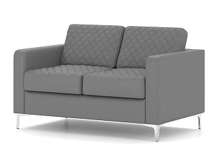 CHAIRMAN АКТИВ Диван двухместный 1360х830х830 Экокожа EUROLINE, рогожка TWIST