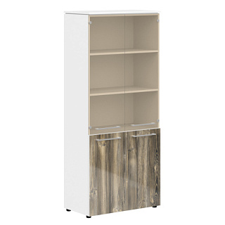 Morris MHC 85.2 Шкаф комбинированный 854х423х1956 Дуб Базель/Белый