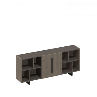 U.rus РС 332 ДЧ/ЛС Шкаф низкий полузакрытый греденция с деревянными дверями (206x41.6x82.7) Дуб виче