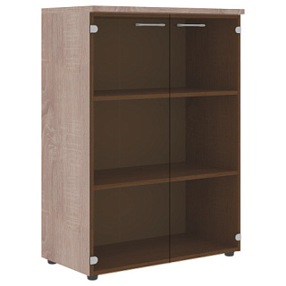 Xten XMC 85.2 Шкаф со стеклянными дверьми и топом 856х432х1190 Дуб Сонома