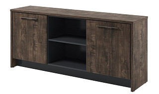 Торстон Т-13-04 Тумба с нишей и 2 дверьми 2200*520*970 Дуб Бунратти/Антрацит 