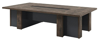 Торстон T-103 Стол переговоров 3000*1600*750 Дуб Бунратти/Антрацит 