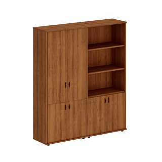 Престиж Исп.51 Шкаф комбинированный высокий (закрытый + полузакрытый) (175x46x203) 20* Темный орех