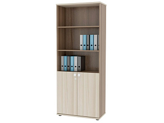 Визит-5 Шкаф для документов без стекла 800*400*2000 Ясень шимо/светлый