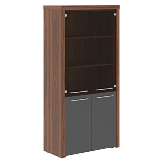 Zenn ZHC 85.2 Шкаф комбинированный с топом 850х430х1930 Орех Даллас/Антрацит