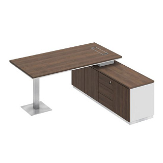 City СИ 101 ДГ БП ДГ Стол руководителя на опорной тумбе (180x180x75)