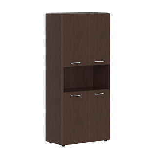 Dioni DHC 85.4(Z) Шкаф с 2-мя комплектами глухих малых дверей с замком 892х450х1950 Венге Магия