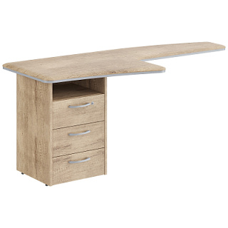 Dioni DB 1880.А(L/R) Брифинг-приставка боковая с тумбой 1800х800х750 Дуб Каньон 