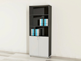 Визит-5 Шкаф для документов без стекла 800*400*2000 Серый/Антрацит