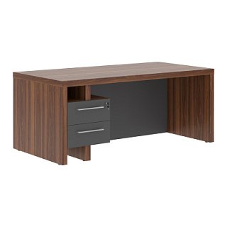 Zenn ZSTD 189H.А Стол руководителя 1800х900х750 Орех Даллас/Антрацит