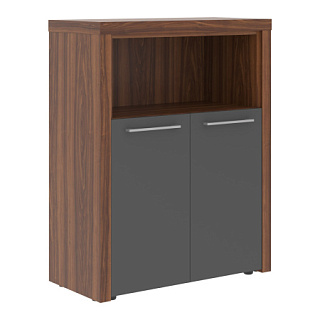 Zenn ZMC 85.3 Шкаф с глухими малыми дверьми и топом 964х452х1219 Орех Даллас/Антрацит