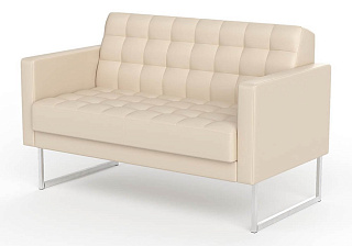 CHAIRMAN ВАРНА Диван двухместный 1360х800х840 Экокожа EUROLINE, рогожка TWIST