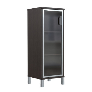 Born B 421.7(L/R) Шкаф колонка средняя со стеклянной дверью в AL рамке 475х450х1286 Венге Магия