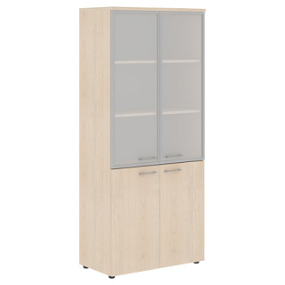 Xten XHC 85.7 Шкаф комбинированный с дверьми в AL и топом 856х432х1955  Бук Тиара